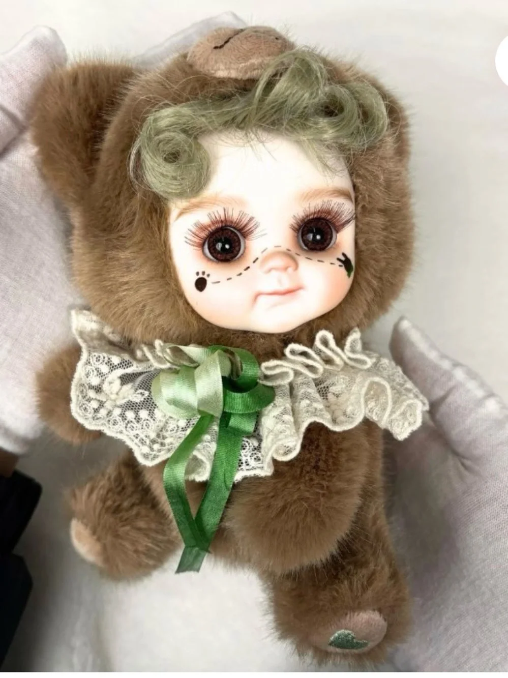 New inbox, Cloveray bear doll. Approximately 8 inches, Brown.